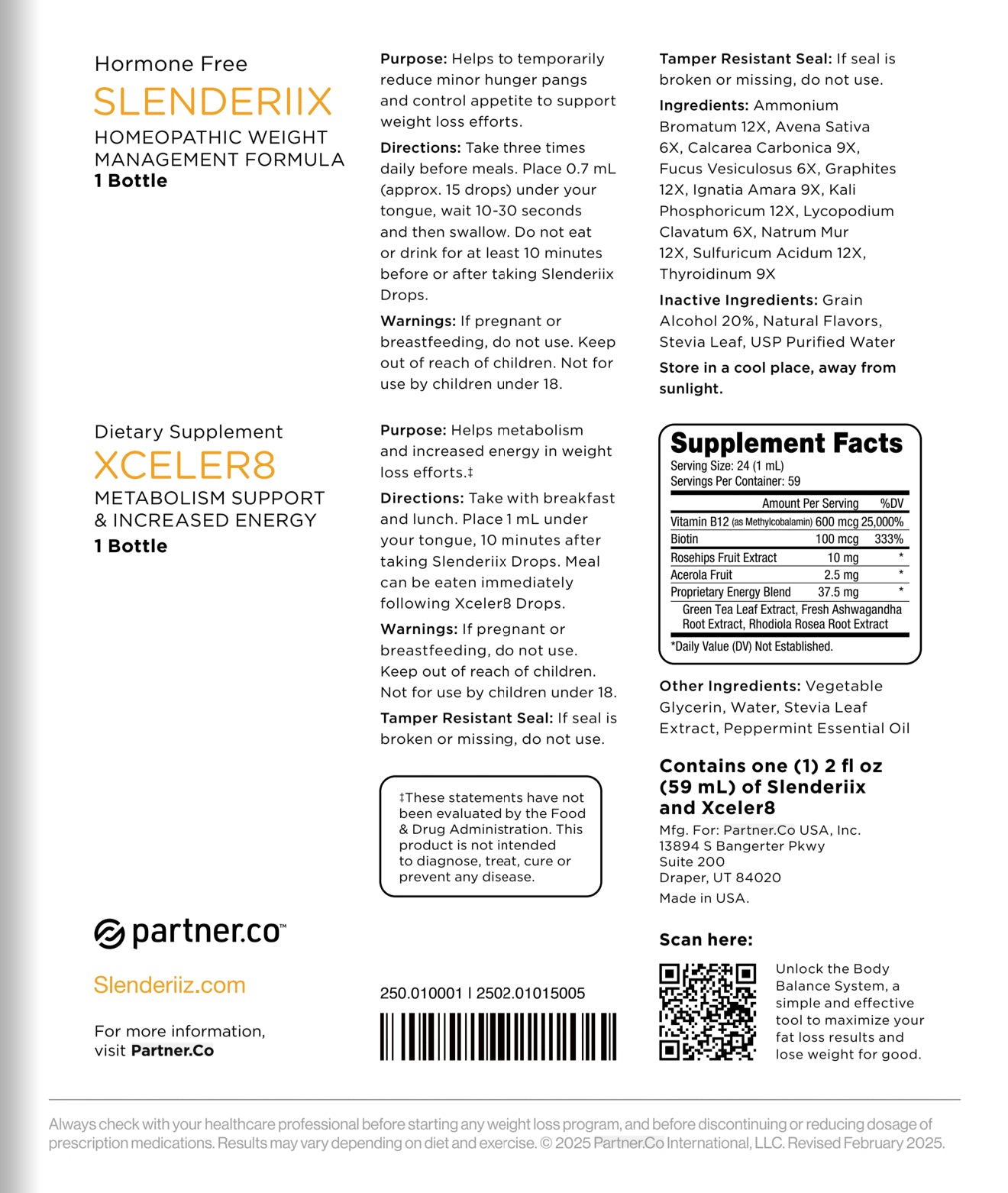 Slenderiix & Xceler8 Drops – Natural Weight Support
