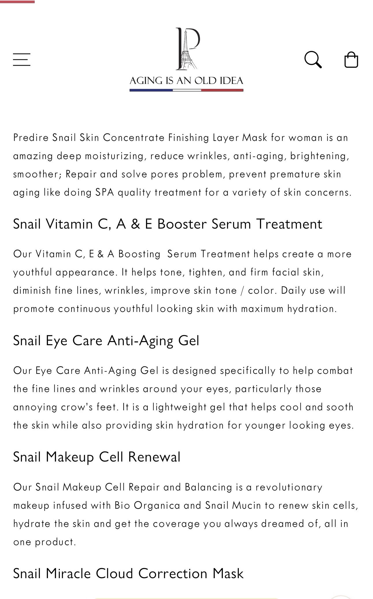 Snail Age-Defying Collection