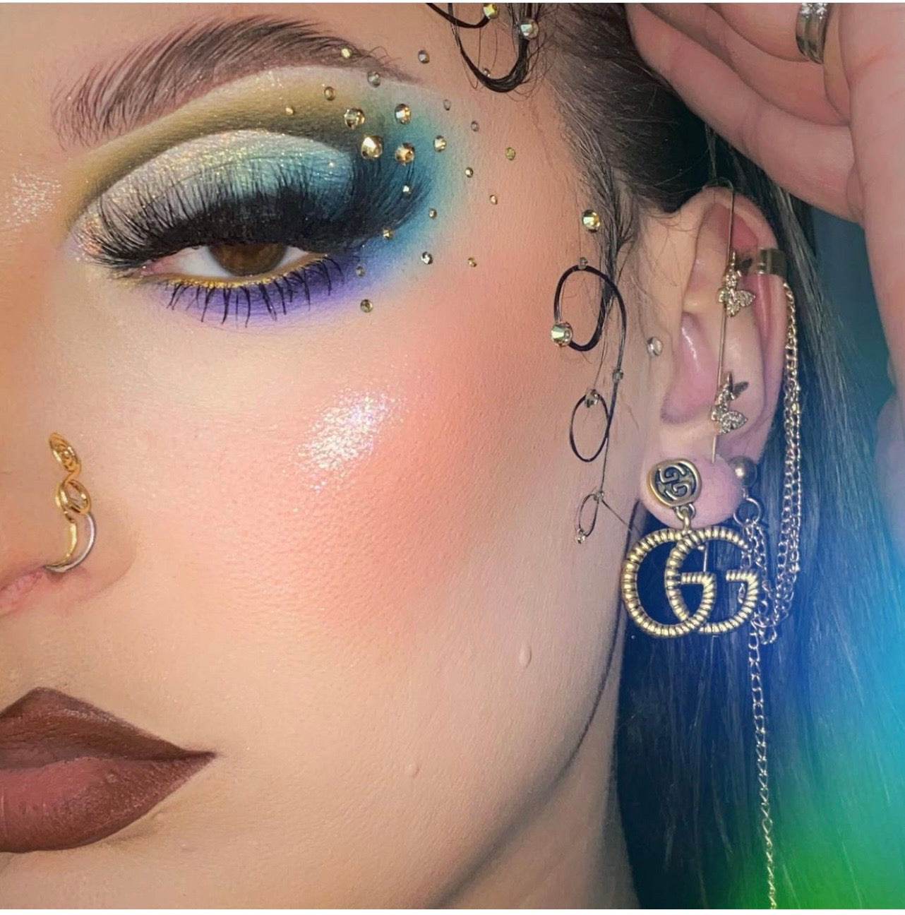 G snake earrings