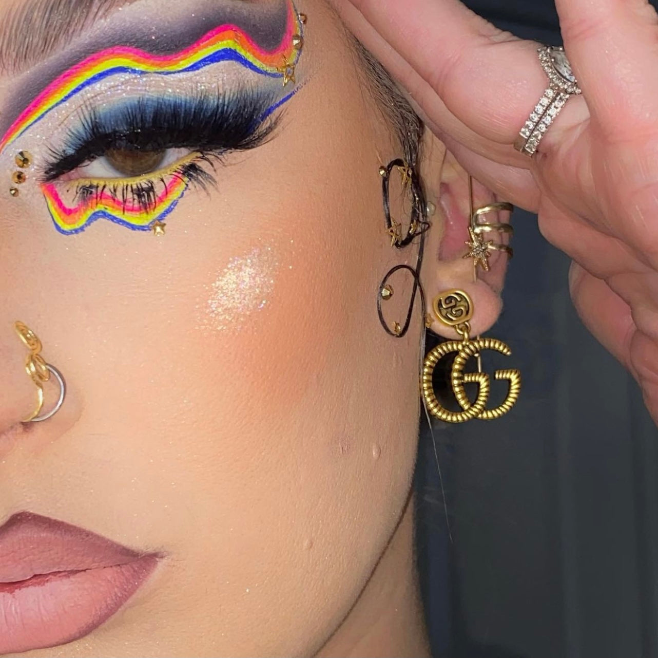 G snake earrings