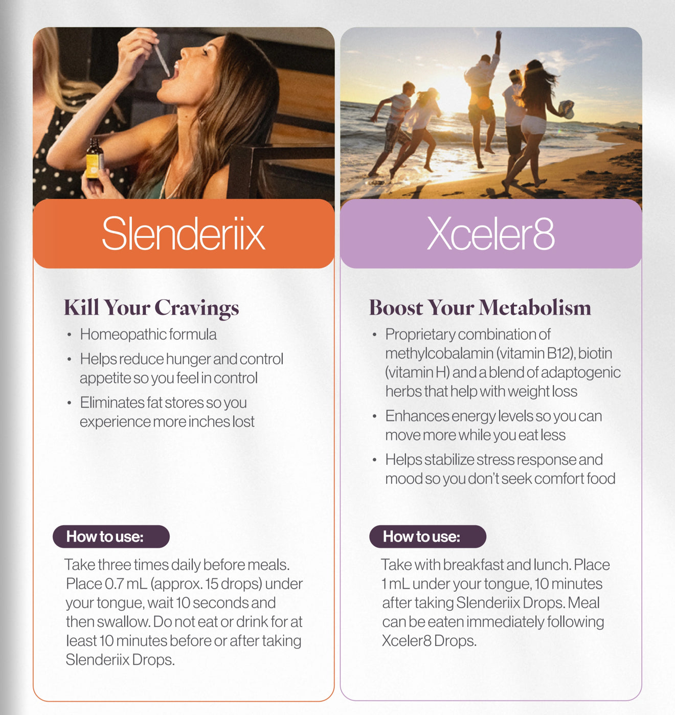 Slenderiix & Xceler8 Drops – Natural Weight Support
