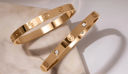 Classic Screw Bangle: 6 stones