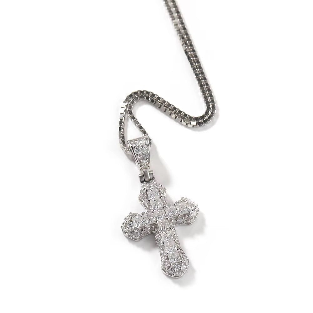 Iced Mini Cross Necklace
