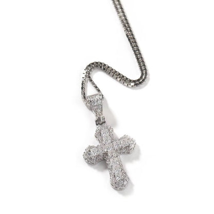 Iced Mini Cross Necklace