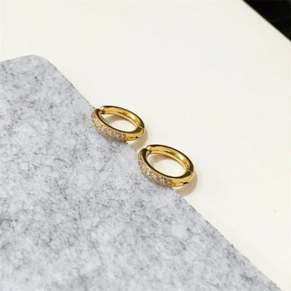 18k gold plated round lil earrings