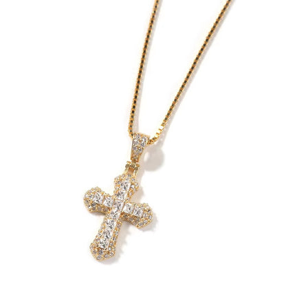 Iced Mini Cross Necklace