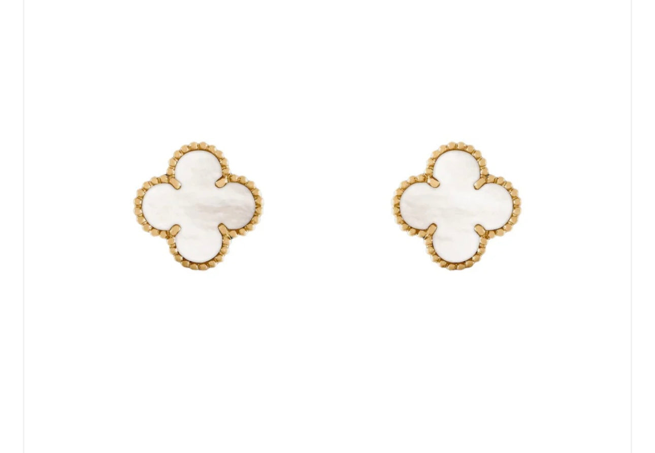 Large Clover Leaf Stud Earrings