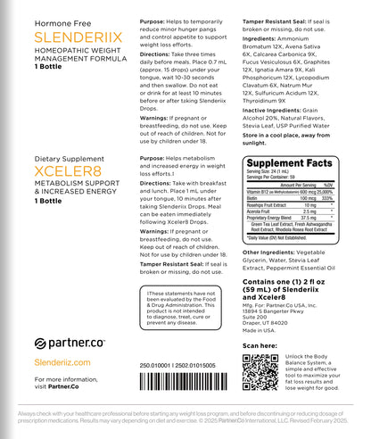 Slenderiix & Xceler8 Drops – Natural Weight Support
