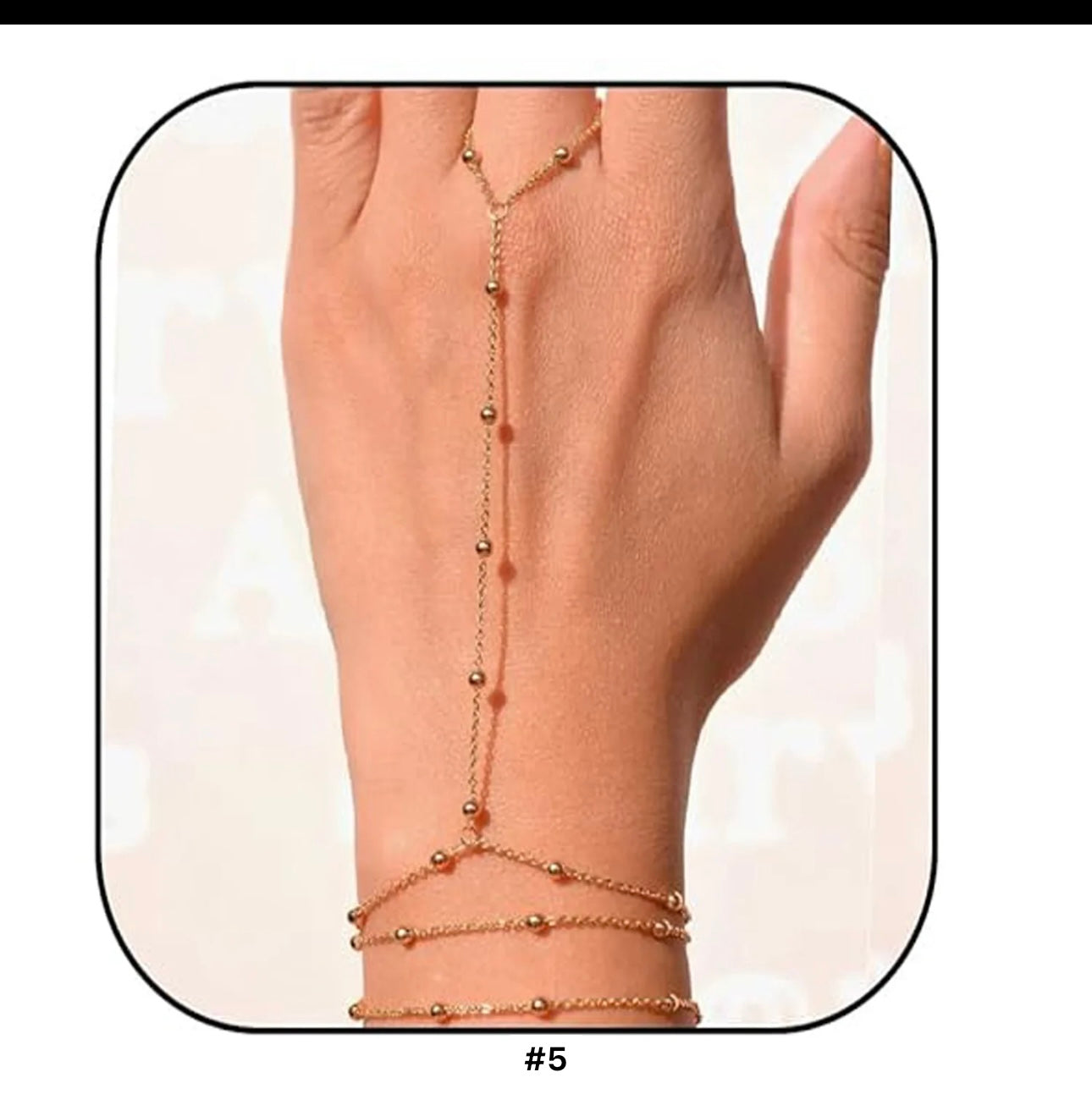 Hand chain bracelet