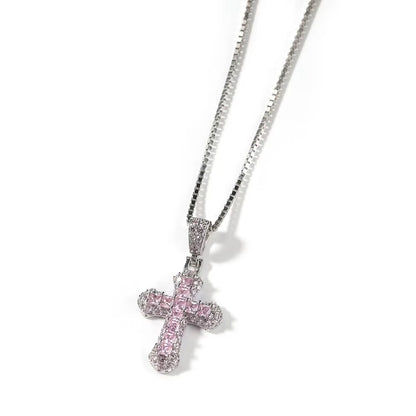 Iced Mini Cross Necklace