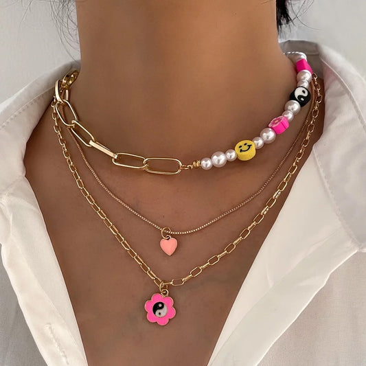 Happy girl necklace set