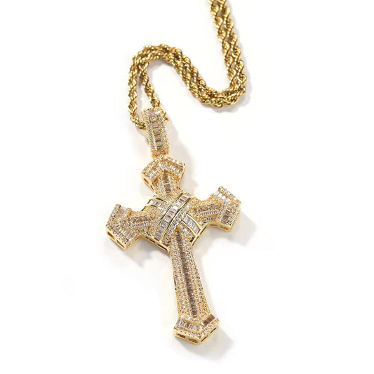Hip Hop Jewelry Diamond Cross Necklace Wholesale
Jewelry CZ Cross Pendant for Men WOMEN